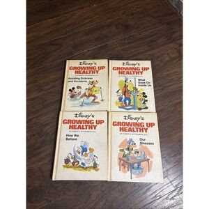 Vintage Disney's Growing Up Healthy Books- Complete Set Of 4. Wild Illustrations